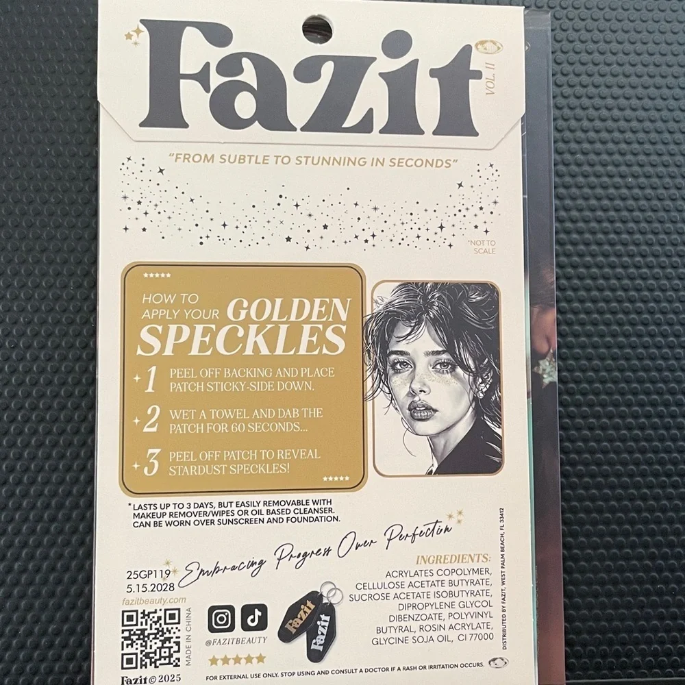 Bundle of Gold Speckles Makeup patches.
